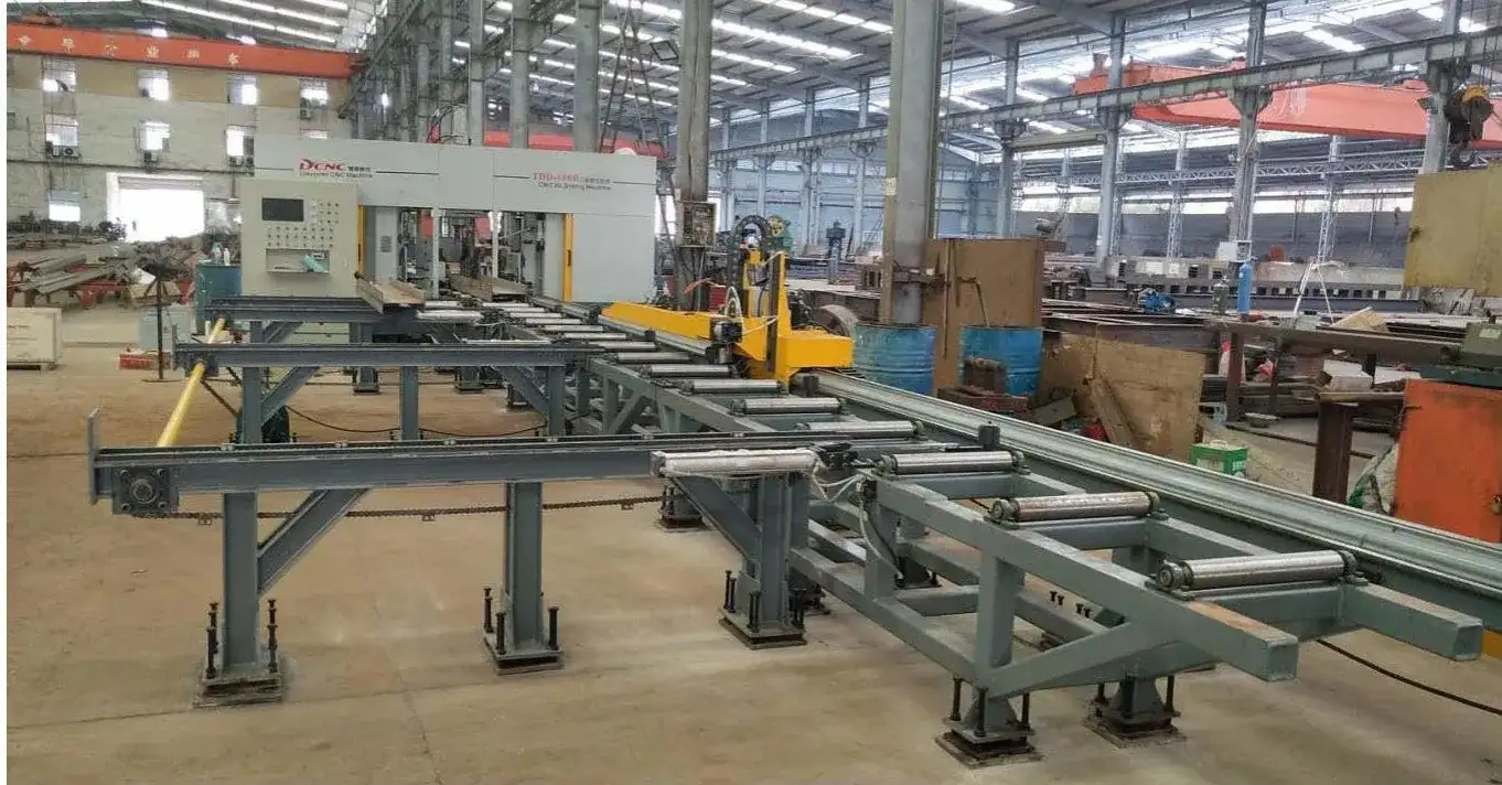 DNC TDR-2480 3-axis CNC drilling machine with roller conveyors​