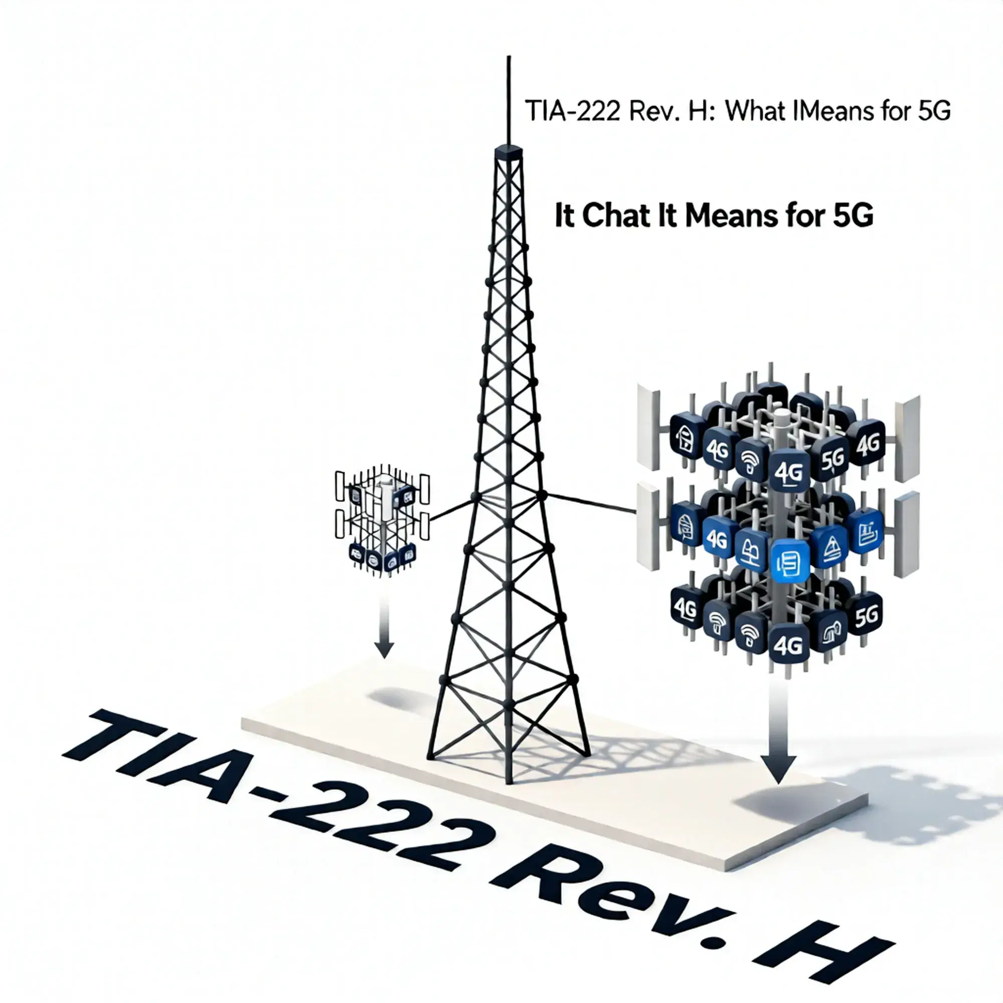 Minyi Steel Tower 4G5G illustration for TIA-222 Rev. H standard