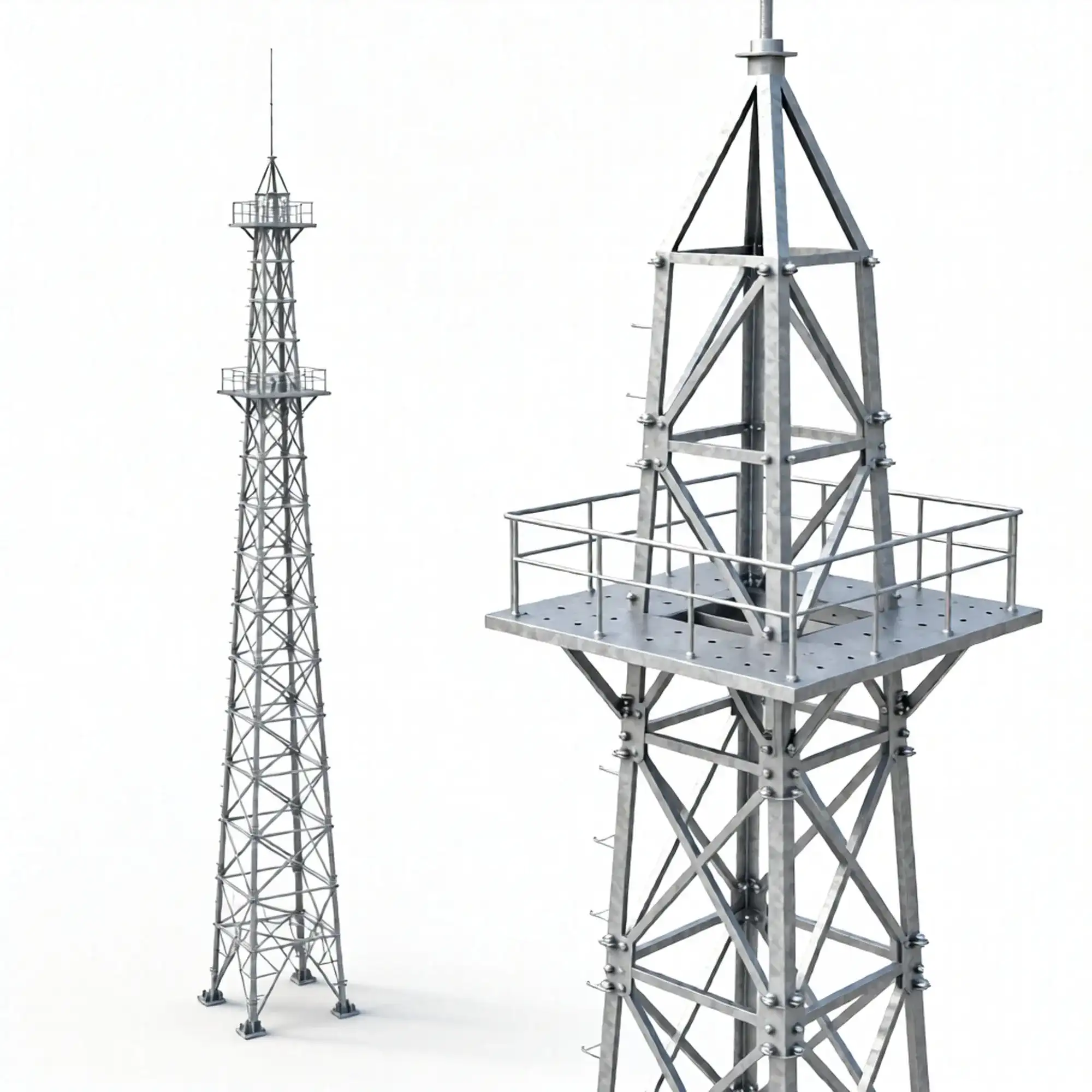 Minyi Steel Tower E-91 model with silver-gray lattice structure