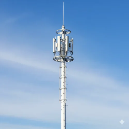 Minyi Steel Tower Silver Communication Lift Tower with Sky Blue