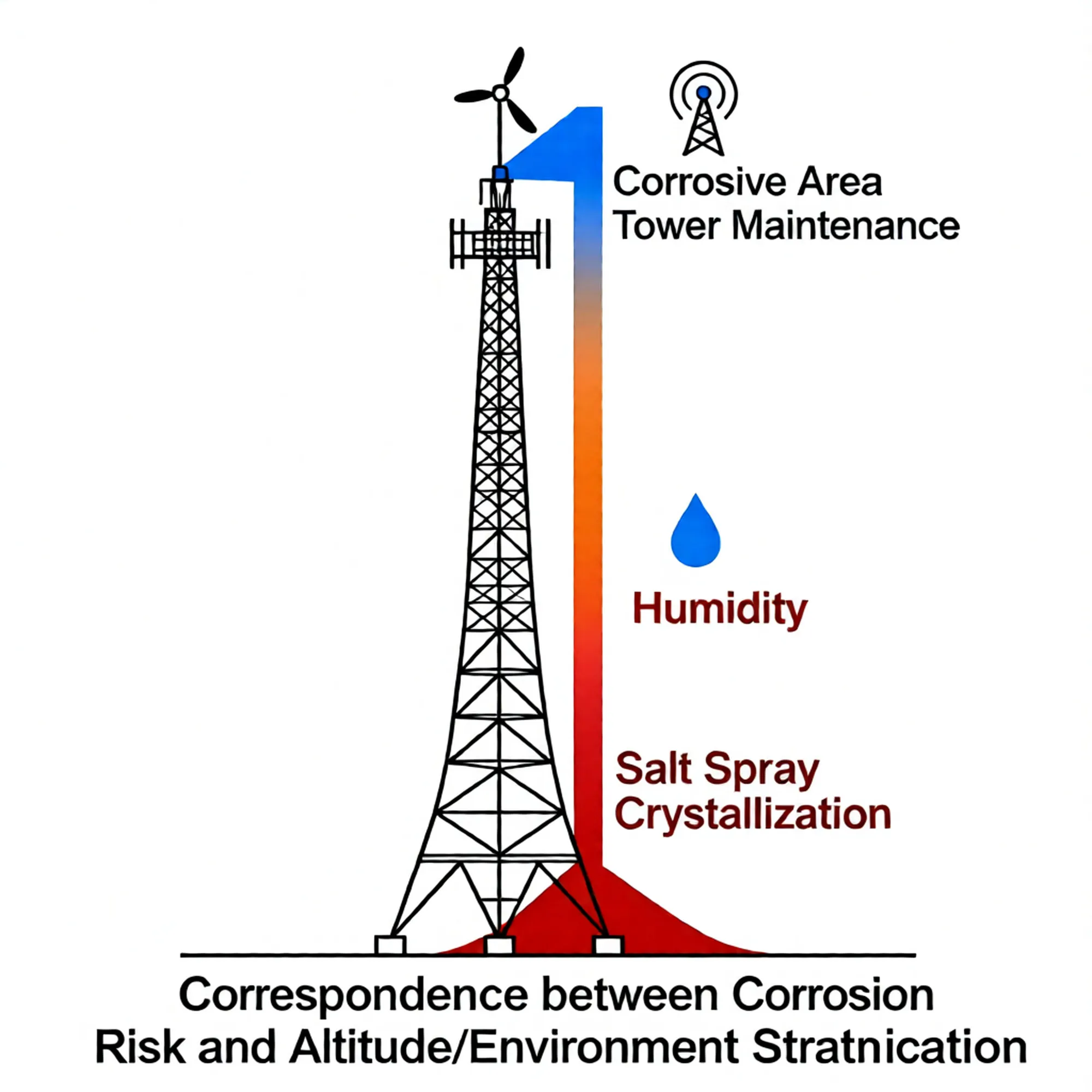 Minyi Steel Tower corrosion risk vs altitudeenvironment chart