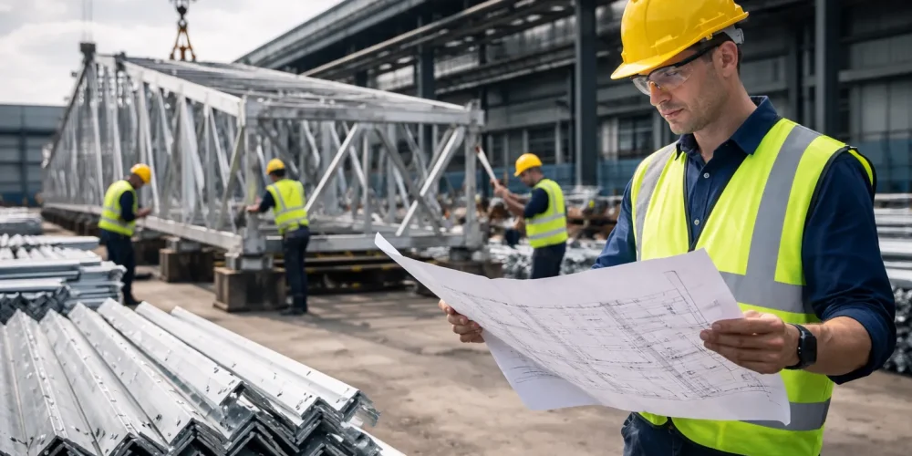 Trial assembly of high-voltage electric angle steel towers